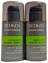 2X Redken for Men  Work Hard Molding Paste 3.4 oz Each - £62.86 GBP
