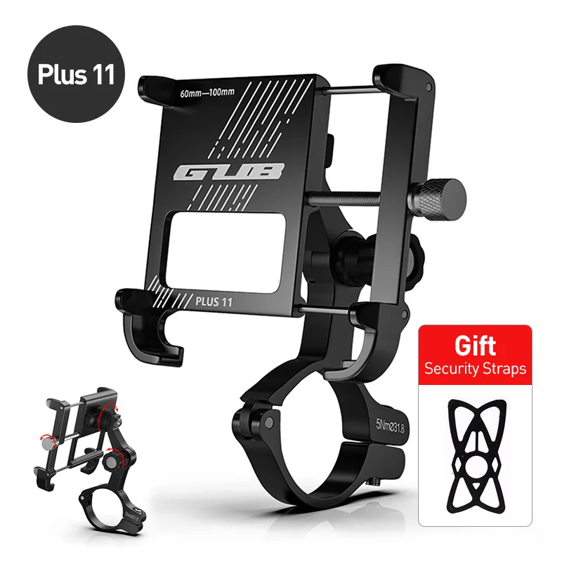 GUB PLUS 11 Rotatable Bicycle Phone Holder For 3.5-6.8 inch Smartphone Adjustabl - £105.12 GBP