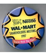 Wal Mart 1997 Shareholders Meeting pin back Pin Back Button Pinback - $13.69 CAD