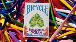 Balloon Ocean Bicycle Playing Cards With Numbered Seal - $13.85