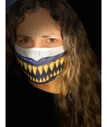 Kids Reusable Face Mask Shark teeth Metallic Creepy Scary Real Look Ligh... - $170.30 MXN