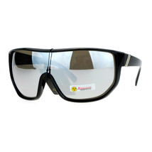 Biohazard Sunglasses Mens Oversized Shield Goggle Frame Mirror Lens - £8.83 GBP+