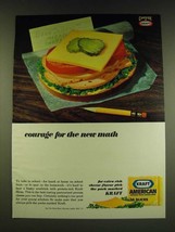 1966 Kraft American Slices Ad - Courage for the new math - £14.45 GBP