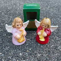 Pair of 2 Goebel W. Germany Christmas Angel Bell Ornaments 1 W. Box 1980 &amp; 1985 - £17.81 GBP