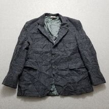 Vintage Brookleigh Blazer Mens Large Gray Plaid Pockets Casual Wool - $600.70 MXN