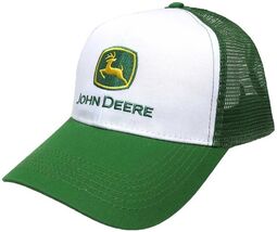 John Deere White Green Mesh  Hat - $16.78