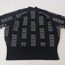 GUESS Los Angeles Women’s Black & White 1/4 Zip Pullover Sweater Jacket Size L image 15