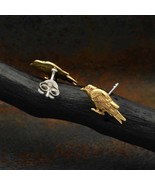 Bronze Raven Post Earrings 7x15mm - $440.91 MXN