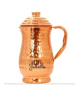 Pure Copper Hammered Maharaja Style Jug Pitcher With Lid Serveware Drink... - €37,36 EUR