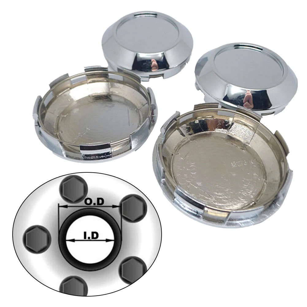 4pcs 76mm /72mm Car Wheel Center Hub Cap Silver With Steel Ring Universal For - £17.51 GBP