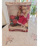 Porcelain 10&quot; Doll Holiday Collector&#39;s Choice Poinsettia Fence - $25.02 CAD