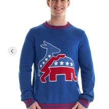 TIPSY ELVES Men&#39;s Size Large L Republican &amp; Democrat  Sweater USA American - £14.15 GBP