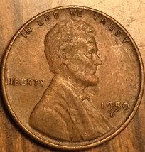1950 D Usa Lincoln Wheat One Cent Penny Coin - £1.14 GBP