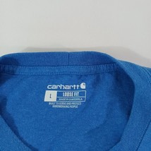 Carhartt K87 H72 Loose Fit Men's Blue Cotton Blend Short Sleeve T-Shirt Sz Large image 3