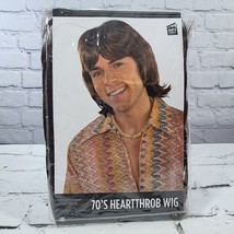 Suit Yourself 70&#39;s Heartthrob Male Brown Hair Wig Halloween Costume Cosp... - £11.64 GBP