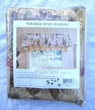 WAVERLY BALLOON VALANCE Sweet Violets Vintage in Mulberry 79 x 14 USA Co... - £22.28 GBP