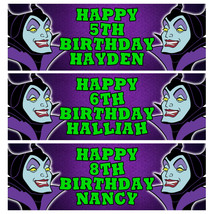 MALEFICENT Personalised Birthday Banner - Sleeping Beauty Birthday Party... - $5.42