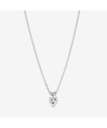 S925 Silver Heart Pendant Sparkling Collier Necklace,Delicate Cute Necklace - $28.70 CAD