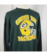 Green Bay Packers Sweatshirt Adult 2XL Crew Neck 50/50 Helmet NFL 90&#39;s F... - £20.53 GBP