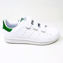 Adidas Originals Stan Smith CF White Green Kids Youth Sneakers FX7534 - $44.95