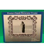 NIB - Arabesque Pewter-Finish 4&quot; x 6&quot; Decorative Metal Picture Frame - £6.26 GBP