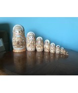 R. Ceprueb Nocag 10 PC Hand Painted/Signed Russian Nesting Doll 10.5&quot; Py... - £58.21 GBP
