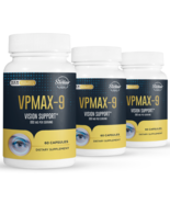 3 Pack VPMAX-9, salud de los ojos y apoyo visual-60 Cápsulas x3 - £79.32 GBP