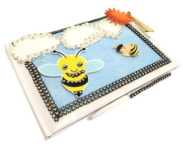 Bumble Bee Baby Shower Birthday Guest Book With Baby Keepsake Gift - £31.41 GBP