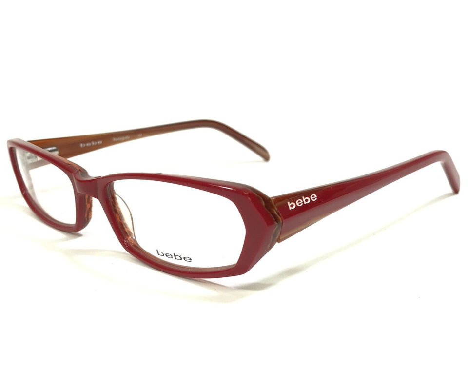 bebe Eyeglasses Frames Renegade Cayenne Brown Red Rectangular Full Rim 5... - $69.29