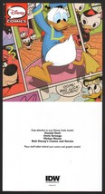 Rare Walt Disney Donald Duck PROMO IDW Comic Shelf Talker w/ Huey Dewey &amp; Louie - £13.22 GBP