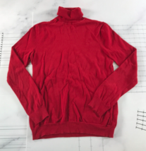 Lauren Ralph Lauren LRL Sweater Mens Medium Red Turtleneck Embroidered Logo - £15.98 GBP