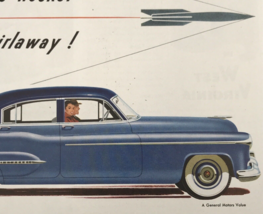 1950 Yellow &amp; Blue GM Oldsmobile Series 88 Rocket Advertising Print Ad 1... - £10.95 GBP