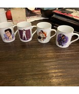 Elvis Vtg Mugs 1985 Set Of 4 - $761.11 MXN