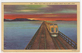 UP Railroad Train Salt Lake Cut Off UT postcard - £4.26 GBP