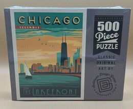 Anderson Design Group Chicago Illinois Lakefront Puzzle 500 Piece *New* - $23.26