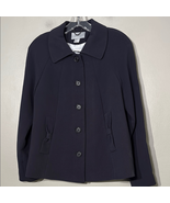 H&amp;M Blue Pea Coat with Notched Lapels and Tailored Silhouette - $25.48