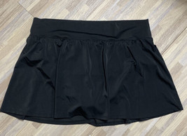 Mainstream Swimsuit Skirt Women Size 20W Black Attached Undies - £8.18 GBP