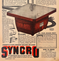 1948 Syncro Corporation Advertisement New Jig Saw Vintage Shop Tools F15V1 - $24.99
