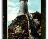 La Corbière Lighthouse Jersey Isles United Kingdom DB Postcard T6 - £5.65 GBP