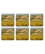 Pimpernel Tuscany Collection Cork-Backed Coasters - Set of 6 - Heat-Resi... - £23.58 GBP