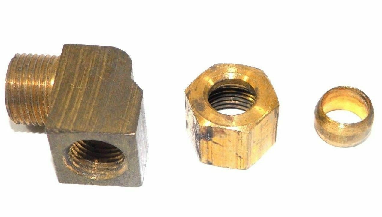 Big A Service Line 3-170520 Brass Pipe, 90 deg Street Elbow Fitting 5/16... - $12.75