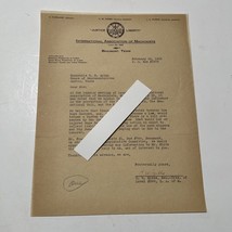 International Association of Machinists letter 1935 Signed C. W. Gibbs - $34.68