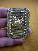 (b-deer-1) Deer buck love hunting Victorian BRASS pin pendant - £17.08 GBP