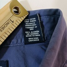 Chaps Button-Down Collar Men's Blue Cotton Shirt Long Sleeve Size XL image 4