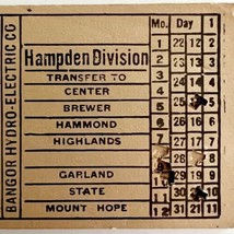 Railway Transfer Tickets Maine Bangor Hydro Electric Hampden Division #2 E24 - £18.68 GBP