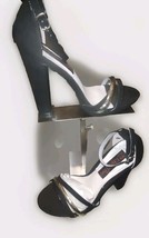 New 2 LIPS TOO Ankle Strap High Heels Dress Shoes  Black/Gold 6.5 - $15.80