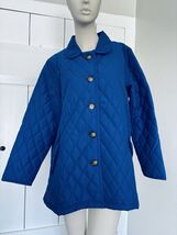 Vintage Barn Jacket Women Medium Blue Quilted Coat Country Classic Blair - $22.00
