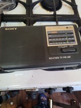 Vintage Four Band Sony Portable AM FM Weather TV Radio Model ICF 36 Old Pocket - $40.49