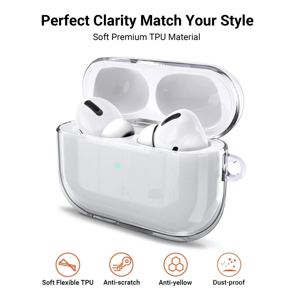 Play Earphone Transparent Case Cover for  Pro 2 2022 Soft TPU Clear Headphone Pr - £23.32 GBP