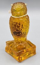 VINTAGE Degenhart Glass Persimmon Orange Wise Owl On Books Figurine Paperweight - £26.22 GBP